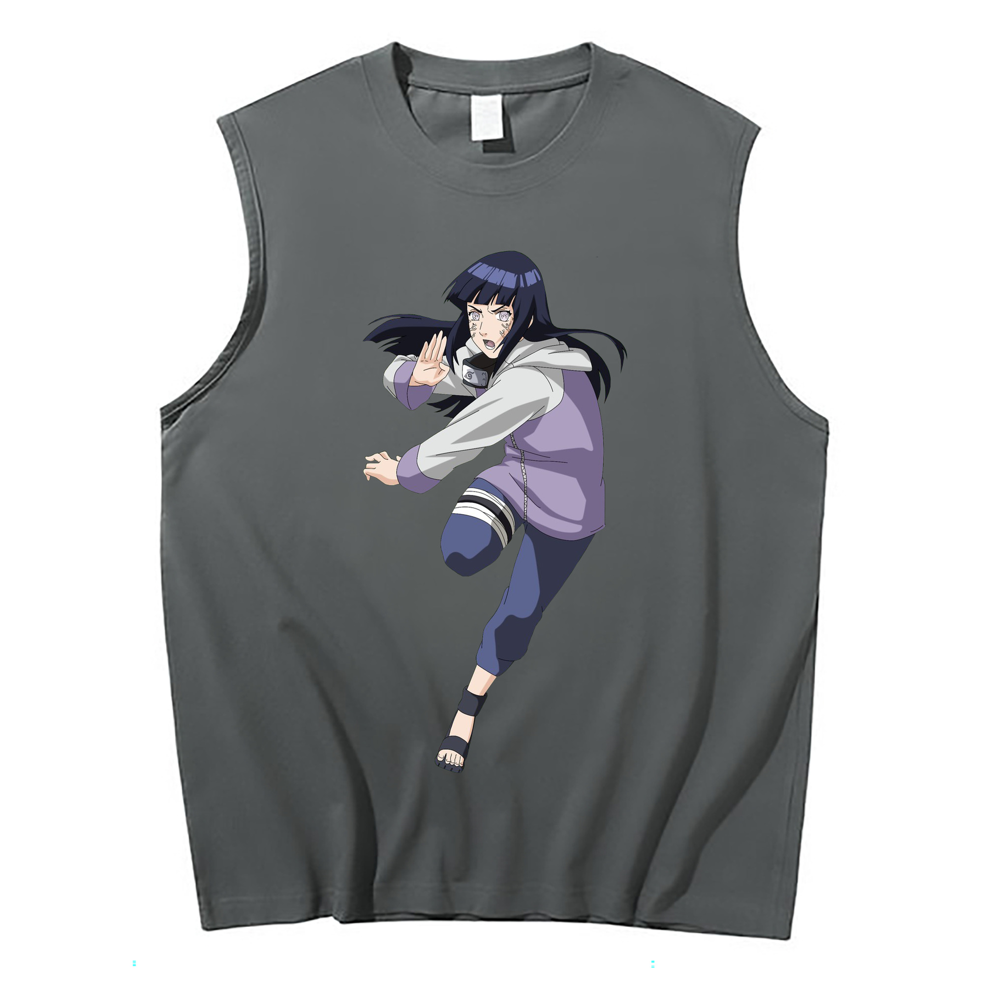 （画像用） NARUTO -ナルト- 日向ヒナタ Hyūga Hinata コットン100％タンクトップ（フロントプリント）